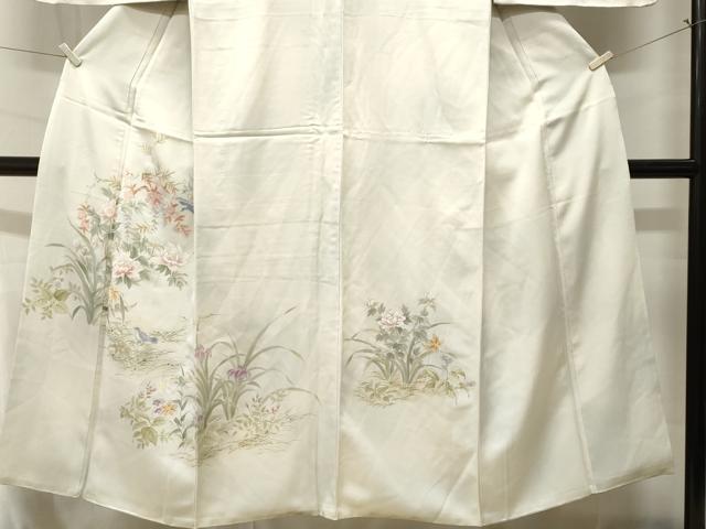 平和屋着物■訪問着 花鳥文 暈し染め 正絹 逸品 CABJ3284ev