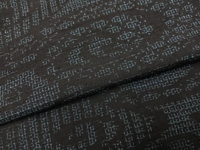 平和屋着物●結城紬 80亀甲 渦文 正絹 逸品 AABK8249ph