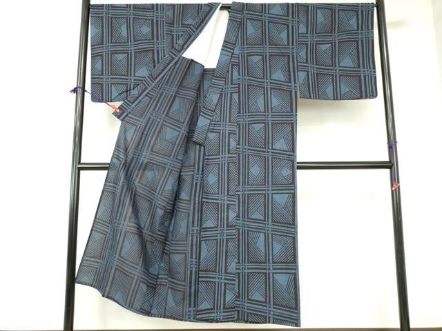 平和屋着物∴夏物 男性 浴衣 注染 手縫い 色紙文 綿 逸品 DABI3332cd