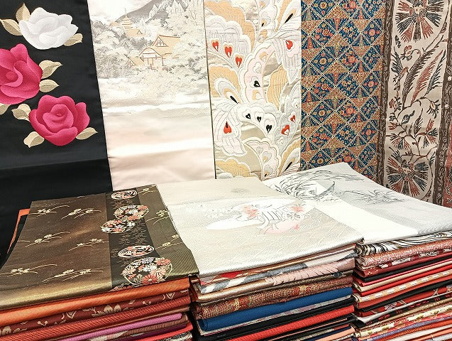 平和屋着物■名古屋帯 まとめて100点 人物 風景 更紗 花柄 手描き 駒刺繍 金彩 金銀糸 など 着用可能多数 未使用品あり 全て正絹 mmm1334