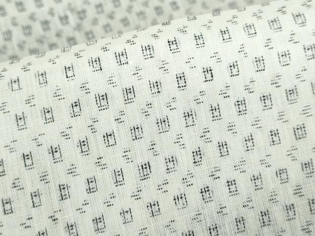 平和屋着物∴夏物 男性 小紋・浴衣兼用 絣文様 綿麻 逸品 DABI3381cd