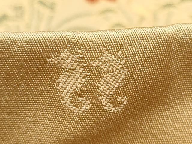 平和屋着物●名物裂一筋 西陣・あらいそ謹製 全通柄 本袋帯 草花文 正絹 逸品 CABJ8785hy