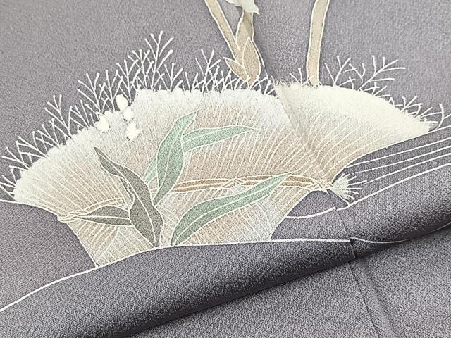 平和屋着物■中国三大刺繍 相良刺繍 訪問着 駒刺繍 流水花文 暈し染め 正絹 逸品 BAAX9617yc