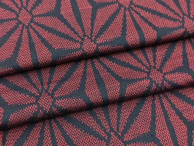 平和屋着物■上質な紬 麻の葉文様 正絹 逸品 BAAX9667yc