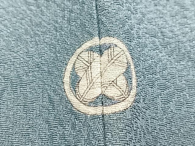 平和屋着物■上質な色無地 草花地紋 湊鼠色 正絹 逸品 BAAX9808yc