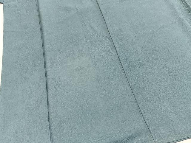 平和屋着物■上質な色無地 草花地紋 湊鼠色 正絹 逸品 BAAX9808yc
