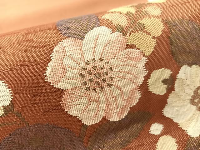 平和屋着物●太鼓柄袋帯 辻が花 銀糸 正絹 逸品 CABK4581vp
