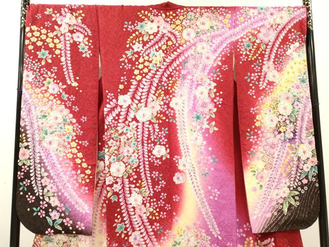 平和屋着物●豪華振袖 小寺義一 絞り 辻が花 暈し染 金彩 京都きもの友禅扱い 正絹 逸品 DABH7917fe