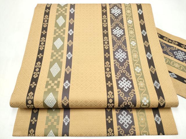 平和屋着物●九寸名古屋帯 花間道 正絹 逸品 CABK5687hy