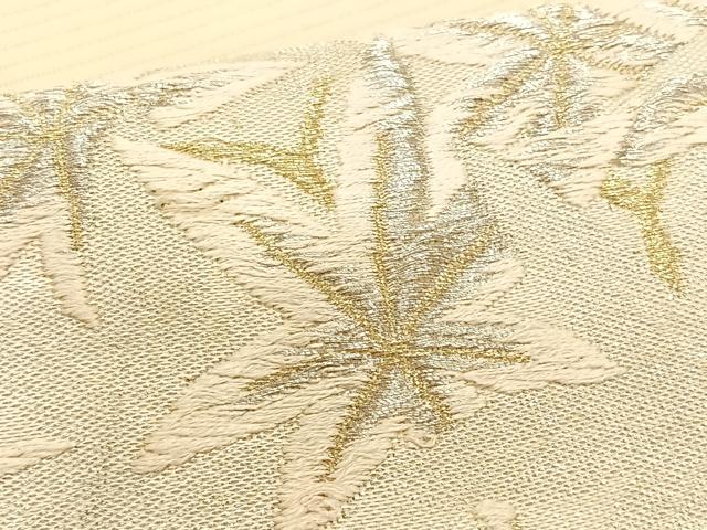 平和屋着物*夏物 九寸開き名古屋帯 唐織 楓 金銀糸 正絹 逸品 CABK1407fb