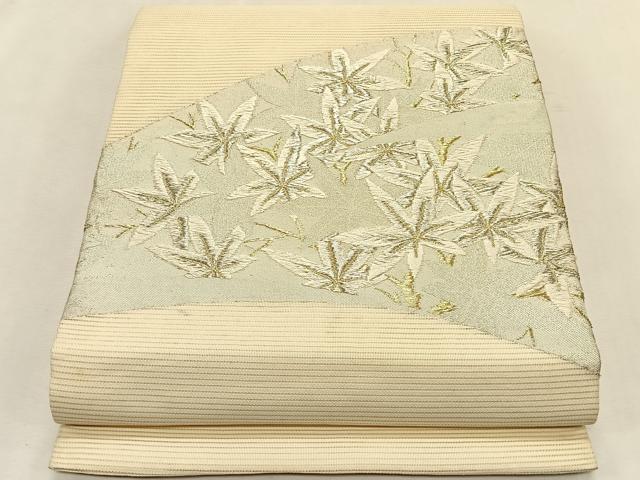 平和屋着物*夏物 九寸開き名古屋帯 唐織 楓 金銀糸 正絹 逸品 CABK1407fb