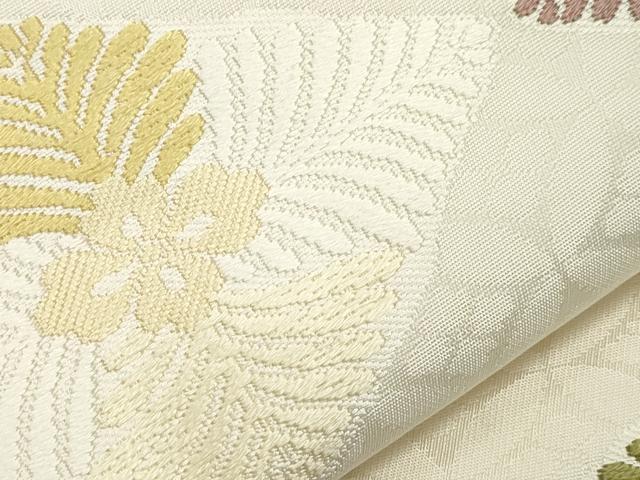 平和屋着物●つけ帯 唐織 作家物 菱文 正絹 逸品 CABJ9424dy