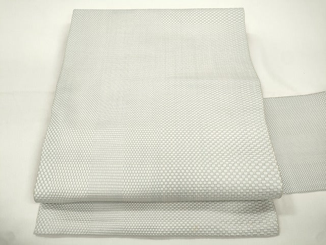 平和屋着物●本場筑前博多織 八寸名古屋帯 霞文 名古屋仕立て 正絹 逸品 CABJ9490dy