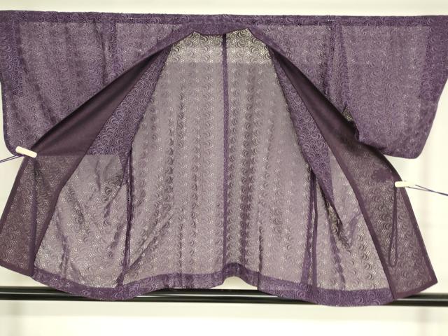 平和屋着物▽道中着 スリーシーズン 春夏秋 塵除け 総レース 草葉文 DABH6839az