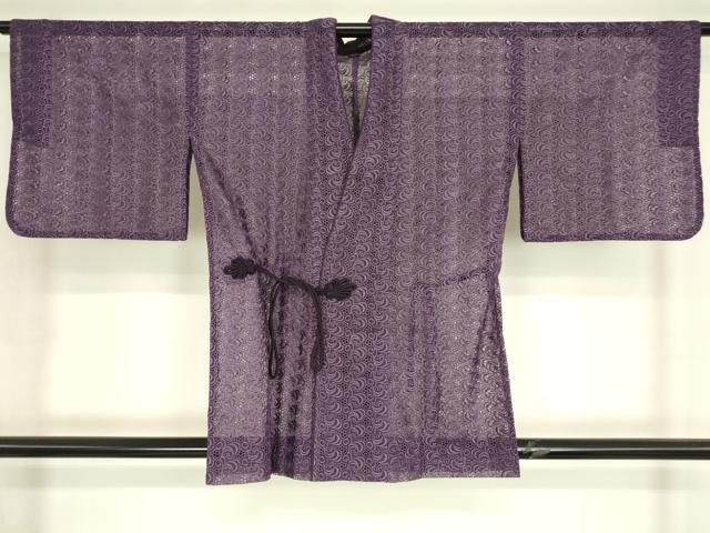 平和屋着物▽道中着 スリーシーズン 春夏秋 塵除け 総レース 草葉文 DABH6839az