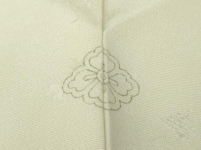 平和屋本店●極上 訪問着 高島屋上品会入選作品 刺繍 白地更紗牡丹 鎌倉ちりめん 鳥の子色地 金彩 高島屋扱い たとう紙付 逸品 DZAB4690kh6