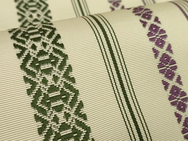 平和屋本店●極上 1897年創業 名門岡野 本場筑前博多織 千年工房 八寸名古屋帯 献上 逸品 DZAB0998kh6