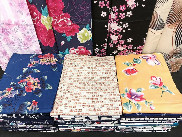 平和屋着物■浴衣 まとめて 45点 蝶 紫陽花 花柄 綿紅梅 注染め 銀彩 など 着用可能多数 未使用品あり mmm1345