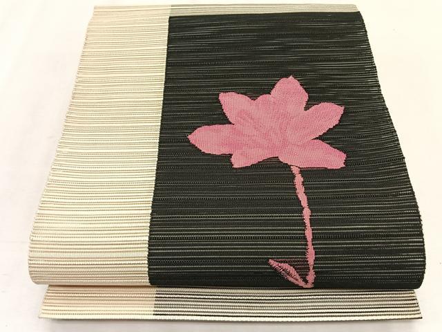 平和屋着物*夏物 八寸名古屋帯 絽綴れ 枝花文 正絹 逸品 CABK1516fb