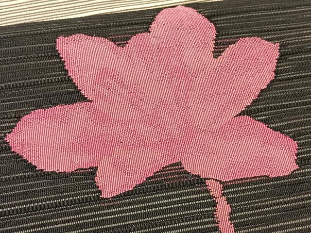 平和屋着物*夏物 八寸名古屋帯 絽綴れ 枝花文 正絹 逸品 CABK1516fb