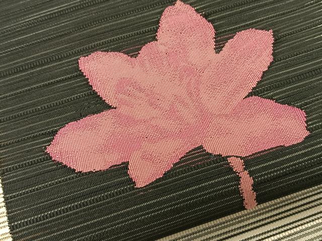 平和屋着物*夏物 八寸名古屋帯 絽綴れ 枝花文 正絹 逸品 CABK1516fb