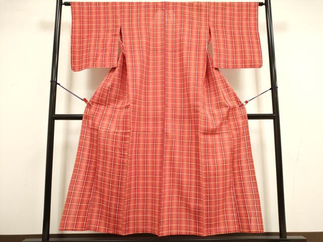 平和屋着物∴夏物 阿波しじら織 浴衣 格子 綿 逸品 DABI8717cd