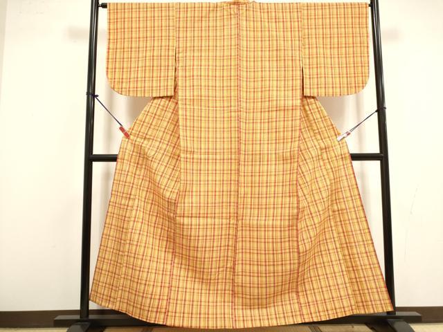平和屋着物∴夏物 阿波しじら織 浴衣 格子 綿 逸品 DABI8722cd