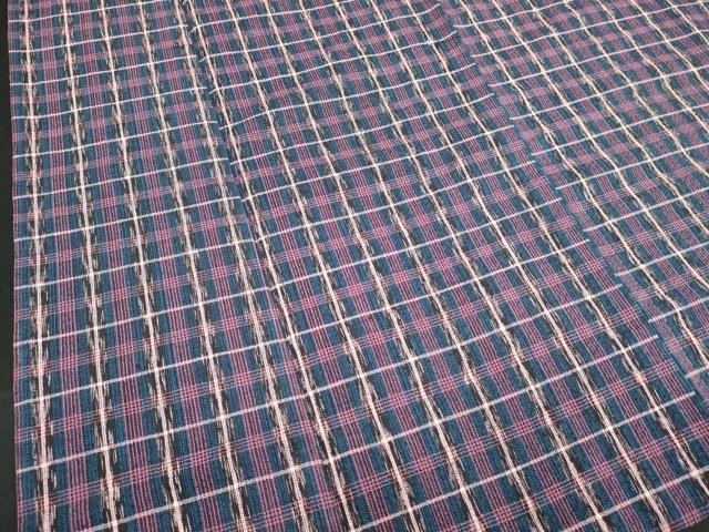 平和屋着物∴夏物 阿波しじら織 浴衣 格子 綿 逸品 DABI8703cd