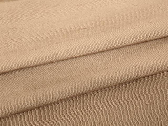 平和屋着物▽上質な紬 単衣 胡桃染色 正絹 逸品 DABJ1100az
