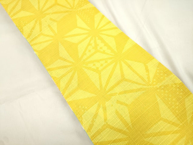 平和屋着物●両面 半幅帯 金魚 麻の葉 綿 逸品 未使用 CABK8587dy