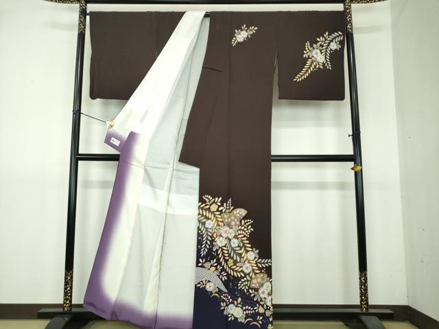 平和屋着物●越後十日町の一流染匠 桐屋・翠山工房 訪問着 絞り 辻が花 暈し染め 金彩 やまと誂製 正絹 逸品 DABI6231ps