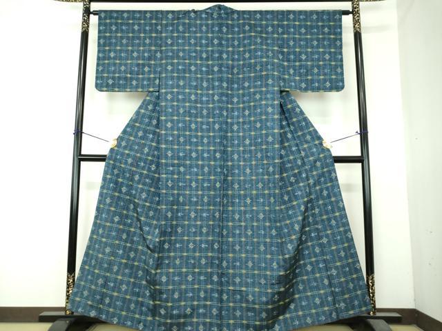 平和屋着物●上質な紬 琉球絣文様 西武百貨店扱い 正絹 逸品 DABI6219ps