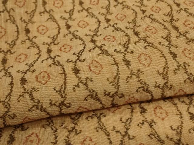 平和屋着物*夏物 小千谷ちぢみ 唐草文 麻 逸品 AABL2645jd