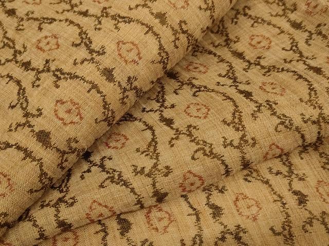 平和屋着物*夏物 小千谷ちぢみ 唐草文 麻 逸品 AABL2645jd
