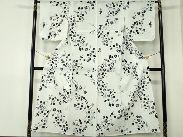 平和屋着物∴夏物 浴衣 綿絽 注染 吹寄せ花文 綿 逸品 DABI8810cd