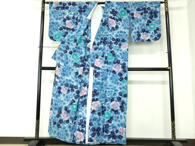 平和屋着物∴夏物 浴衣 注染 枝椿文 綿 逸品 DABI8808cd