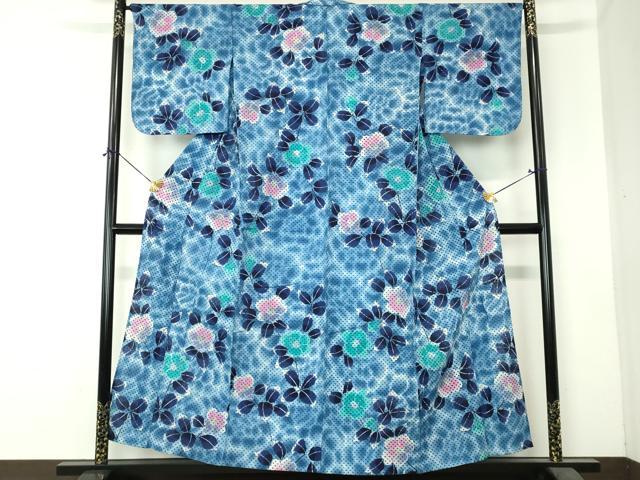 平和屋着物∴夏物 浴衣 注染 枝椿文 綿 逸品 DABI8808cd