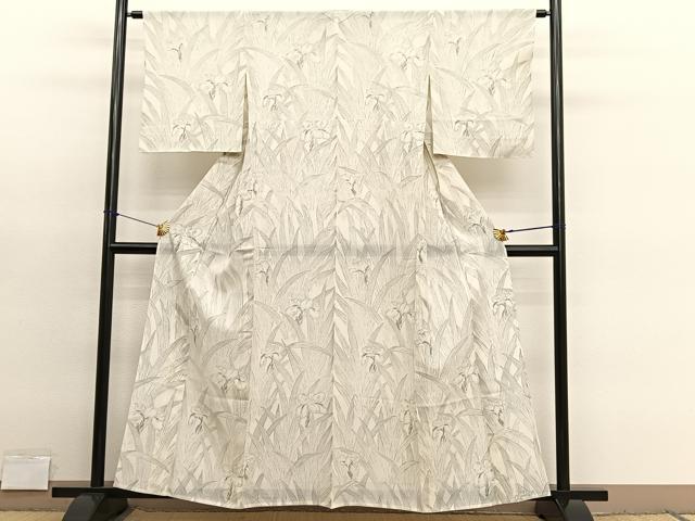 平和屋着物*夏物 小紋 絽 草花文 正絹 逸品 未使用 BAAY4210hv