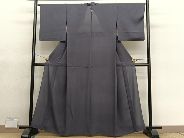 平和屋着物*夏物 色無地 絽 黒橡色 正絹 逸品 BAAY4200hv