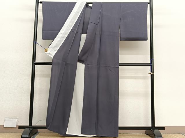 平和屋着物*夏物 色無地 絽 黒橡色 正絹 逸品 BAAY4200hv