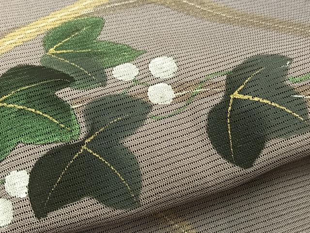 平和屋着物*夏物 訪問着 絽 手描き 秋草丸文 暈し染め 金彩 正絹 逸品 BAAY4197hv