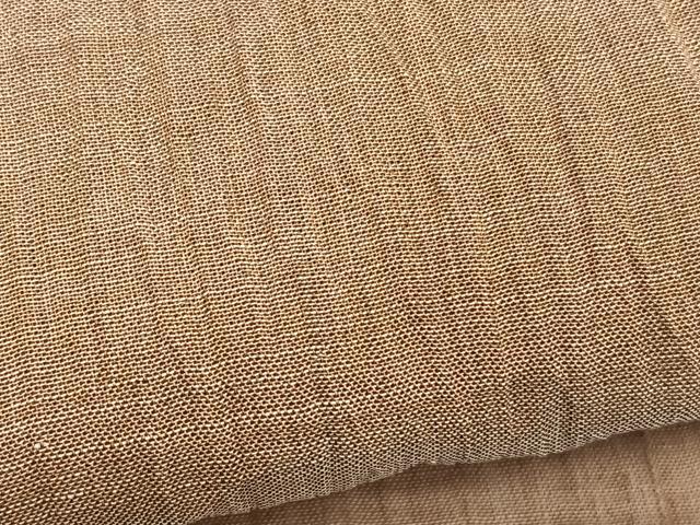 平和屋着物*夏物 男性 本場小千谷ちぢみ 白茶色 麻 逸品 BAAY4188hv