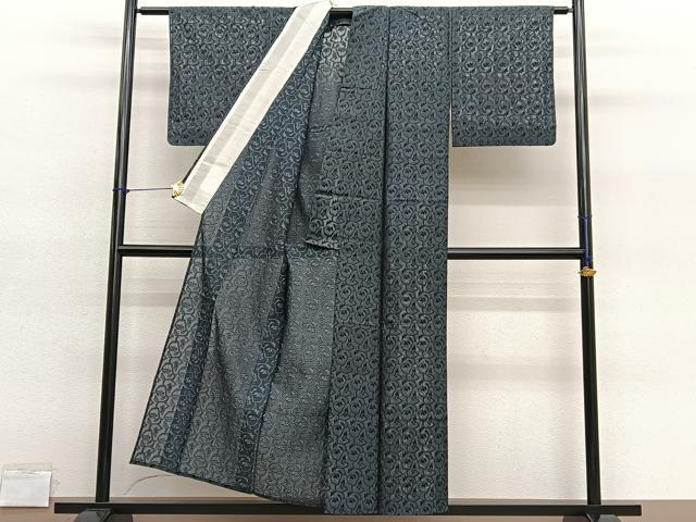 平和屋着物*夏物 風通お召 紗 花唐草文 正絹 逸品 BAAY4189hv