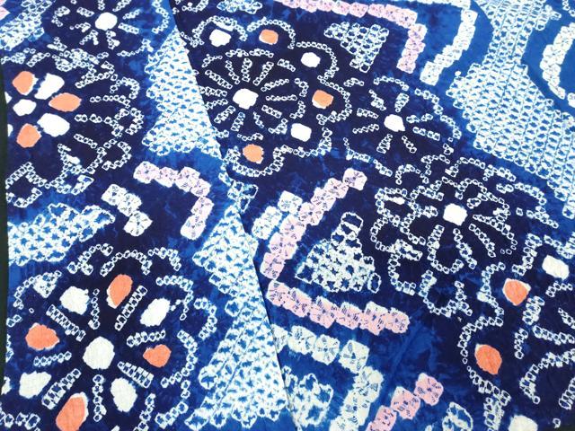 平和屋着物∴夏物 浴衣 有松鳴海絞り 流水花文 綿 逸品 DABI8849cd