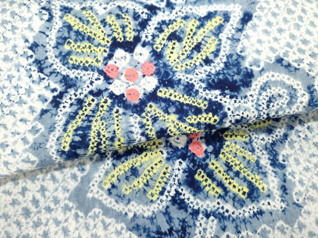 平和屋着物∴夏物 浴衣 有松鳴海絞り 花繋ぎ 綿 逸品 DABI8853cd