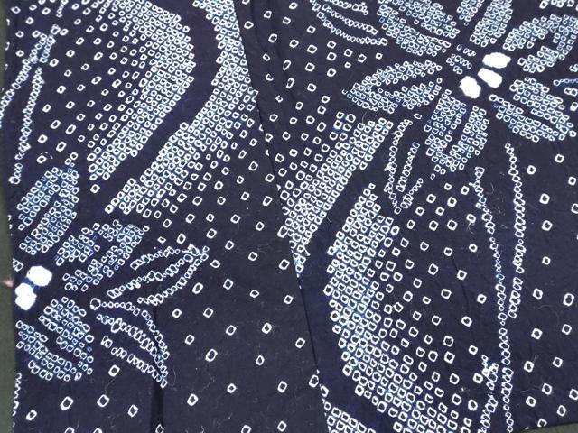 平和屋着物∴夏物 浴衣 有松鳴海絞り 流水草花文 綿 逸品 DABI8857cd