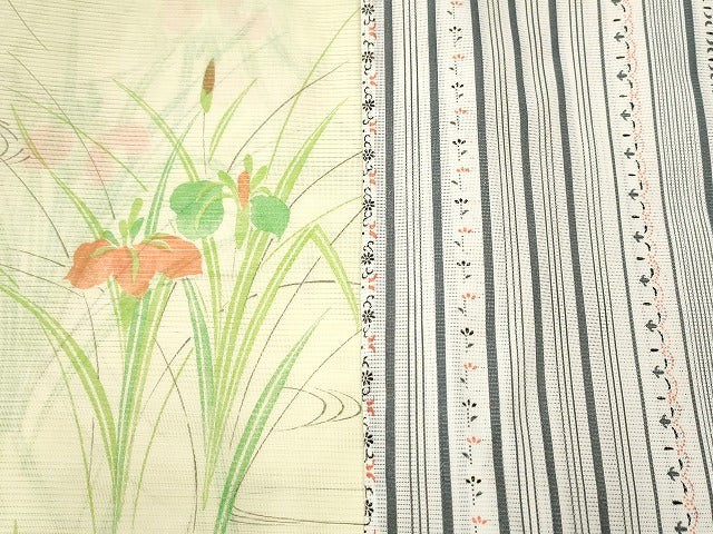 平和屋本店■夏物 小紋 絽 紗 洗える着物 まとめて20点 蝶 更紗 花柄 手描き 着用可能多数 se4210