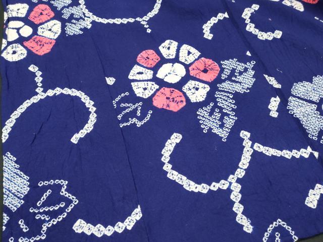 平和屋着物∴夏物 浴衣 有松鳴海絞り 花唐草文 綿 逸品 DABI8898cd