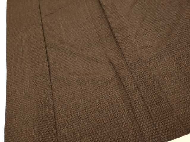 平和屋着物▽本塩沢 単衣 縞 正絹 逸品 DABI4473du