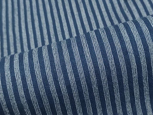 平和屋着物*夏物 竺仙鑑製 浴衣 反物 着尺 縞 証紙付き 綿 逸品 未使用 DABI8199we